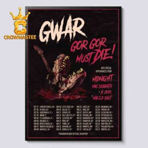 GWAR Gor Gor Must Die Midnight Mac Sabbath X-Cops Nailed Shut Tour 2026 Home Decor Poster Canvas