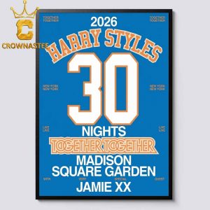 Harry Styles Harryween Madison Square Garden 2026 Tour New York October 30th Home Decor Poster Canvas
