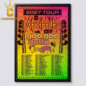 Def Leppard Goo Goo Dolls With The Special Guest The Struts 2027 Tour Home Decor Poster Canvas