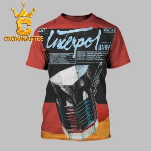 Interpol Special Guest Deaf Heaven North America USA Tour 2027 All Over Print T-Shirt