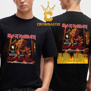 Iron Maiden 2027 North American Tour Dates Run For Your Life Two Sided T-Shirt