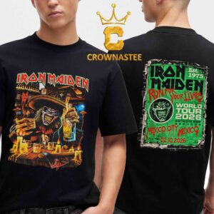 Iron Maiden Estadio GNP Seguros 2026 Mexico City October 2nd Two Sided T-Shirt