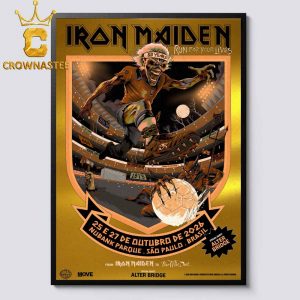 Iron Maiden Sao Paulo 2026 Nubank Parque Brazil October 25th 27th Home Decor Poster Canvas