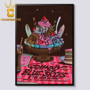 Sturgill Simpson aka Johnny Blue Skies Bridgestone Arena 2026 Tour Nashville TN October 2nd Ice Scream Home Decor Poster Canvas