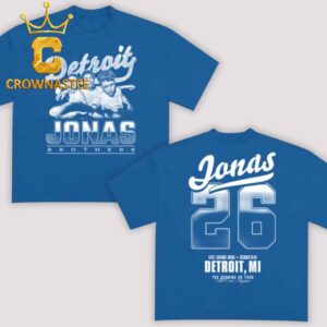 Jonas Brothers Detroit MI 2026 Tour Little Caesars Arena October 25th Two Sided T-Shirt