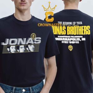 Jonas Brothers Indianapolis IN 2026 Tour Gainbridge Fieldhouse October 15th Two Sided T-Shirt