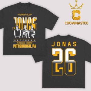 Jonas Brothers Pittsburgh PA 2026 Tour PPG Paints Arena October 26th Two Sided T-Shirt