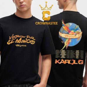 Karol G 2026 Tour Dates Viajando Por El Mundo US Two Sided T-Shirt