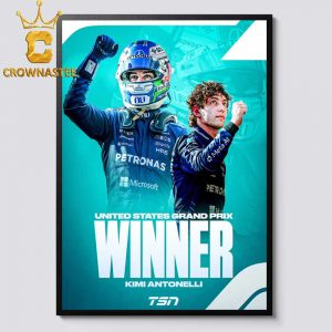 Kimi Antonelli 2026 Winner USGP Mercedes-AMG PETRONAS F1 Team Home Decor Poster Canvas