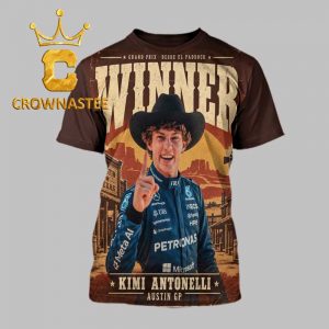 Kimi Antonelli Austin GP Winner 2026 Mercedes AMG PETRONAS F1 Team All Over Print T-Shirt