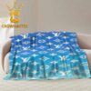 Louis Vuitton Blue Monogram Pattern Fleece Woven Blanket