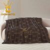 Louis Vuitton Luxury Pattern Black Grey Hooded Fleece Woven Blanket Tapestry Louis Vuitton Luxury Pattern Black Grey Hooded Fleece Woven Blanket Tapestry