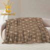 Louis Vuitton Monogram Luxury Pattern Brown Fleece Woven Blanket Tapestry