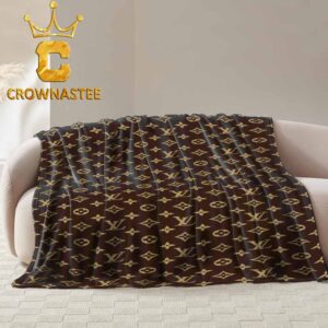 Louis Vuitton Signature Monogram Luxury Pattern Fleece Woven Blanket