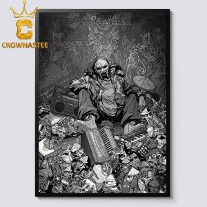MF DOOM x Sanford Greene 2026 Silver Home Decor Poster Canvas