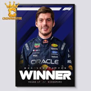 Max Verstappen Winner Round 17 Singapore GP Formula 2026 Home Decor Poster Canvas