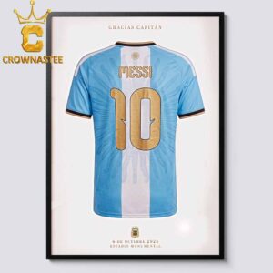 Messi Farewell Shirt Jersey Argentina 2026 Gracias Capitan October 6th Home Decor Poster Canvas