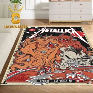 Metallica Sphere Las Vegas 2026 Tour October 8th Life Burns Faster Home Decor Rug Carpet