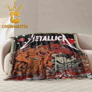 Metallica Sphere Las Vegas 2026 Tour October 8th Life Burns Faster Hooded Fleece Woven Blanket Tapestry