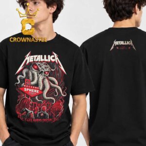Metallica Life Burns Faster Welcome Sphere Las Vegas NV Two Sided T-Shirt