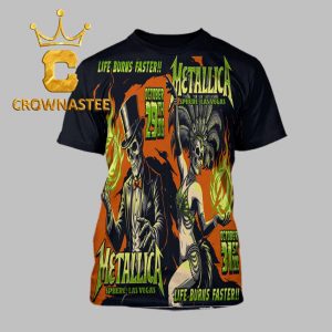 Metallica Sphere 2026 Las Vegas NV October 29th 31st Matchup All Over Print T-Shirt