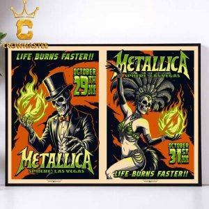 Metallica Sphere 2026 Las Vegas NV October 29th 31st Matchup Home Decor Poster Canvas