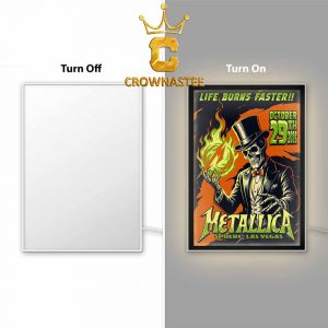 Metallica Sphere 2026 Las Vegas NV October 29th Poster Mirror Night Light