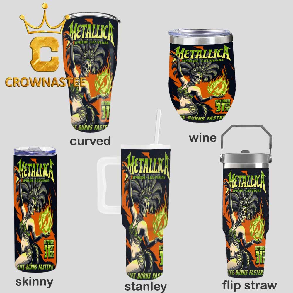 Metallica Sphere 2026 Las Vegas NV October 31st Wine Stanley Flip Straw Cup Tumbler Metallica Sphere 2026 Las Vegas NV October 31st Wine Stanley Flip Straw Cup Tumbler