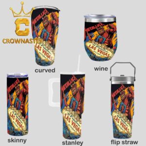 Metallica Sphere Las Vegas 2026 October 1st 3rd Nevada Wine Stanley Flip Straw Cup Tumbler
