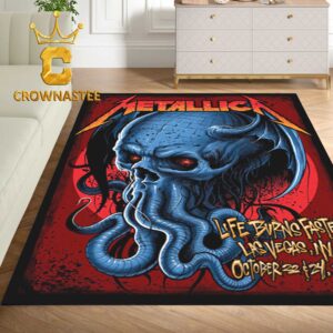 Metallica Sphere Las Vegas 2026 Tour Life Burns Faster October 22nd 24th Home Decor Rug Carpet