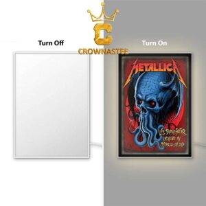 Metallica Sphere Las Vegas 2026 Tour Life Burns Faster October 22nd 24th Poster Mirror Night Light