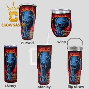 Metallica Sphere Las Vegas 2026 Tour Life Burns Faster October 22nd 24th Wine Stanley Flip Straw Cup Tumbler