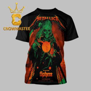 Metallica Sphere Las Vegas 2026 Tour October 29th Life Burns Faster All Over Print T-Shirt