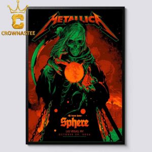 Metallica Sphere Las Vegas 2026 Tour October 29th Life Burns Faster Home Decor Poster Canvas