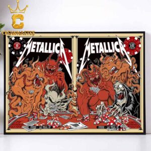 Metallica Sphere Las Vegas 2026 Tour October 8th 10th Matchup Home Decor Poster Canvas