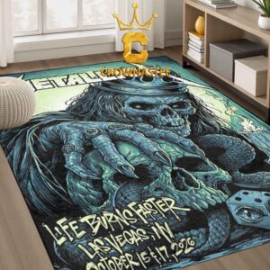Metallica Sphere Las Vegas NV 2026 Tour Life Burns Faster October 15th 17th Home Decor Rug Carpet