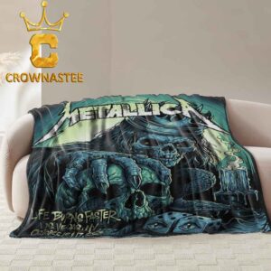 Metallica Sphere Las Vegas NV 2026 Tour Life Burns Faster October 15th 17th Hooded Fleece Woven Blanket Tapestry