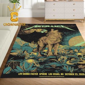 Metallica Sphere Las Vegas Show 7 October 22nd 2026 Home Decor Rug Carpet