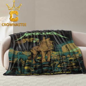 Metallica Sphere Las Vegas Show 7 October 22nd 2026 Hooded Fleece Woven Blanket Tapestry
