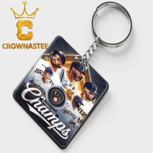 Milwaukee Brewers 2026 MLB National League Champions Acrylic Wood Keychain