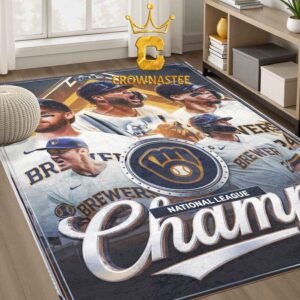 Milwaukee Brewers 2026 MLB National League Champions Home Decor Rug Carpet