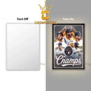 Milwaukee Brewers 2026 MLB National League Champions Poster Mirror Night Light