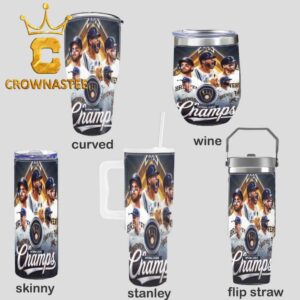 Milwaukee Brewers 2026 MLB National League Champions Wine Stanley Flip Straw Cup Tumbler