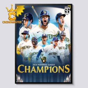 Milwaukee Brewers 2026 National League Champions Home Decor Poster Canvas
