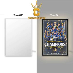 Milwaukee Brewers 2026 National League Champions MLB Poster Mirror Night Light