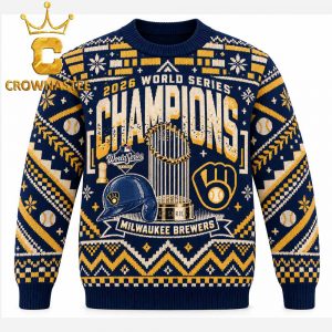 Milwaukee Brewers 2026 World Series Champions Wild Pitch Christmas Ugly Sweater