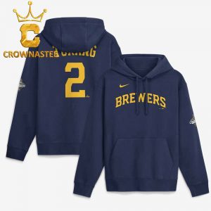 Milwaukee Brewers Brice Turang Nike 2026 World Series Champions Name Number Hoodie