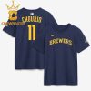 Milwaukee Brewers Brice Turang Nike 2026 World Series Champions Name Number Hoodie