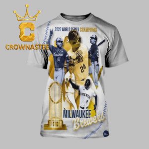 Milwaukee Brewers MLB World Series Champions 2026 All Over Print T-Shirt