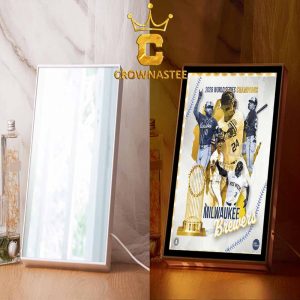 Milwaukee Brewers MLB World Series Champions 2026 Poster Mirror Night Light